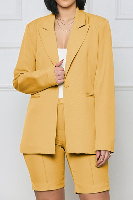 "Curious" Blazer and Shorts Set