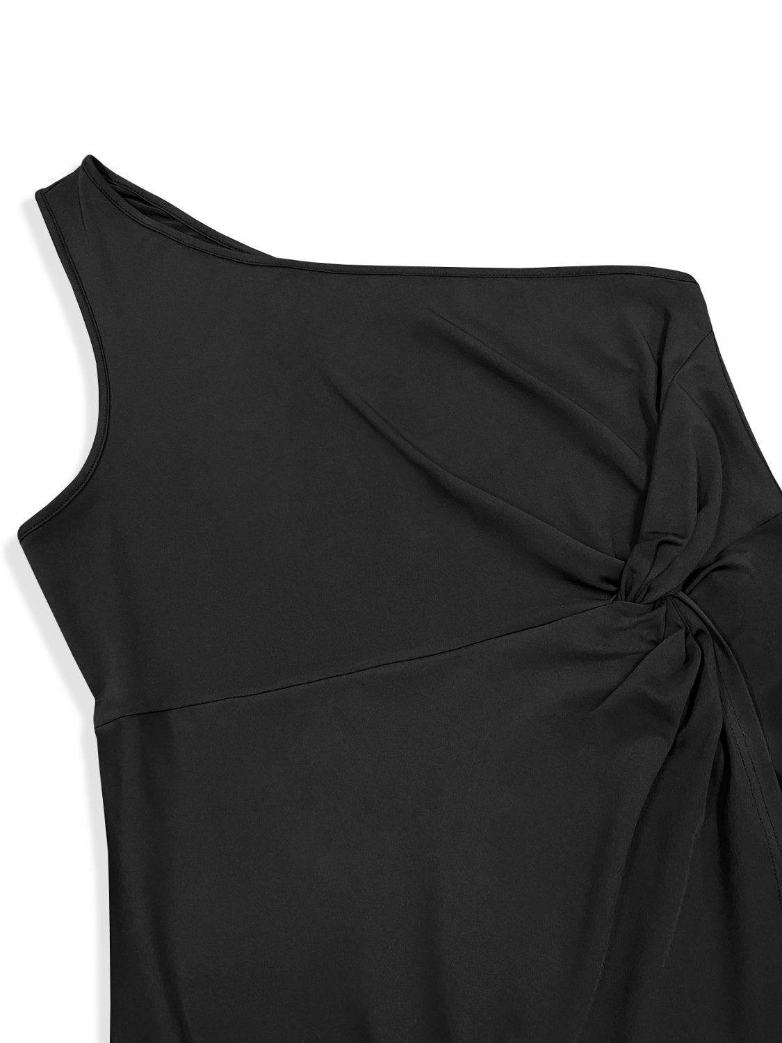 "City Girl" One Shoulder Sleeveless Midi Dress