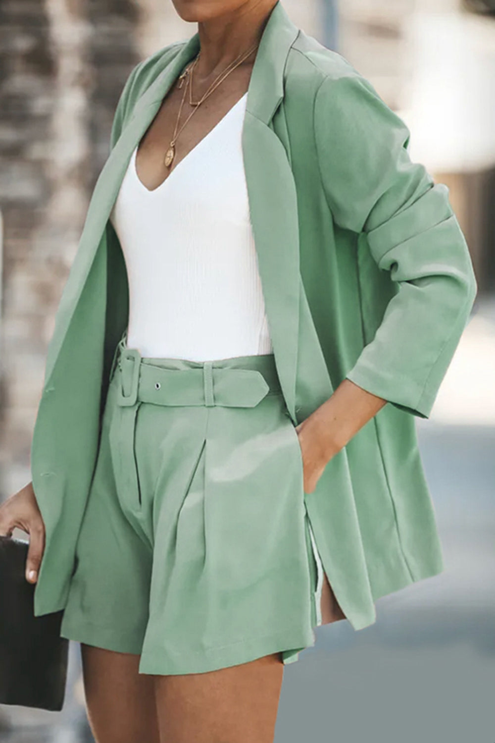 "Lone Ranger" Blazer and Shorts Set with Pockets