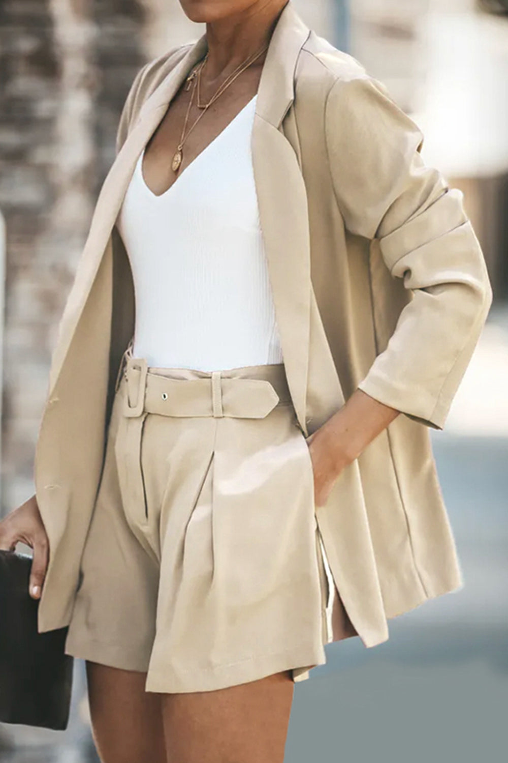 "Lone Ranger" Blazer and Shorts Set with Pockets