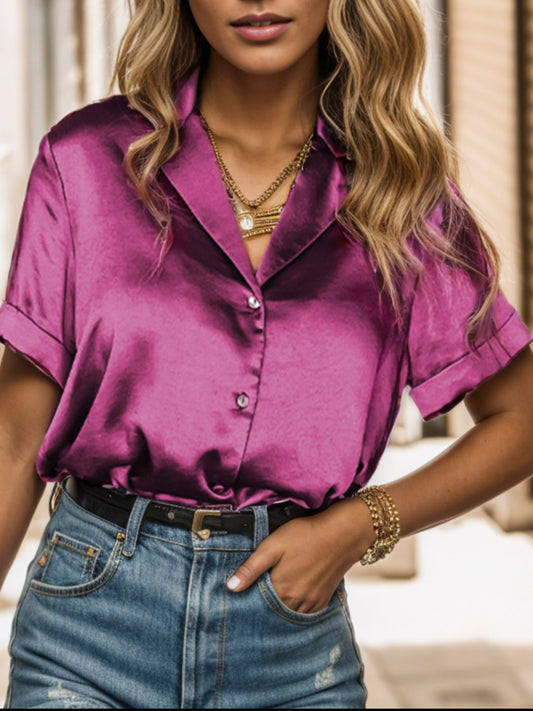 "Sheer Violet" Short Sleeve Shirt