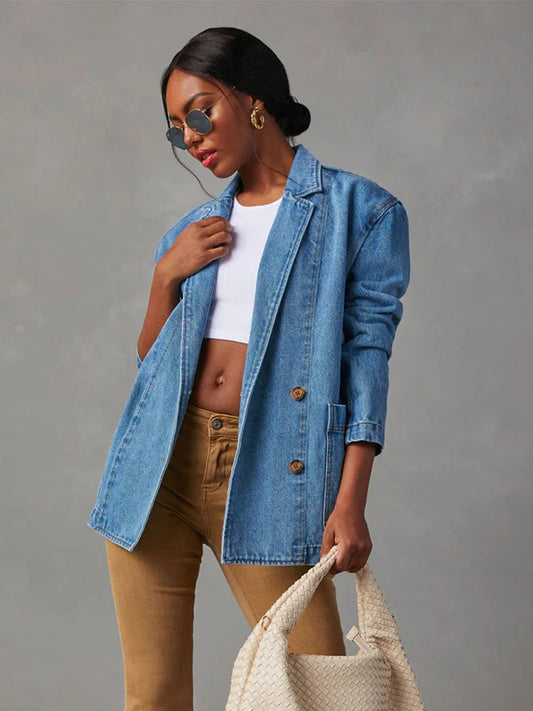 "Vintage Isle" Sleeve Denim Jacket