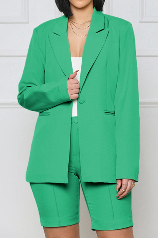 "Curious" Blazer and Shorts Set