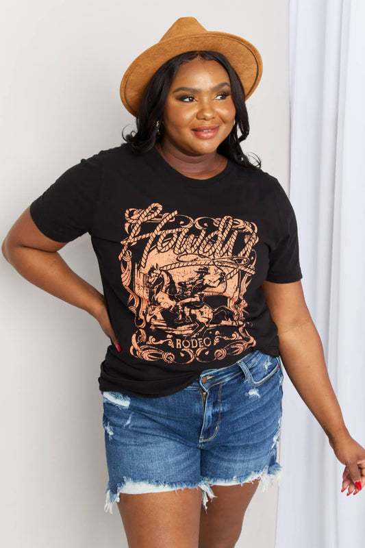 "HOWDY" Graphic Round Neck Tee