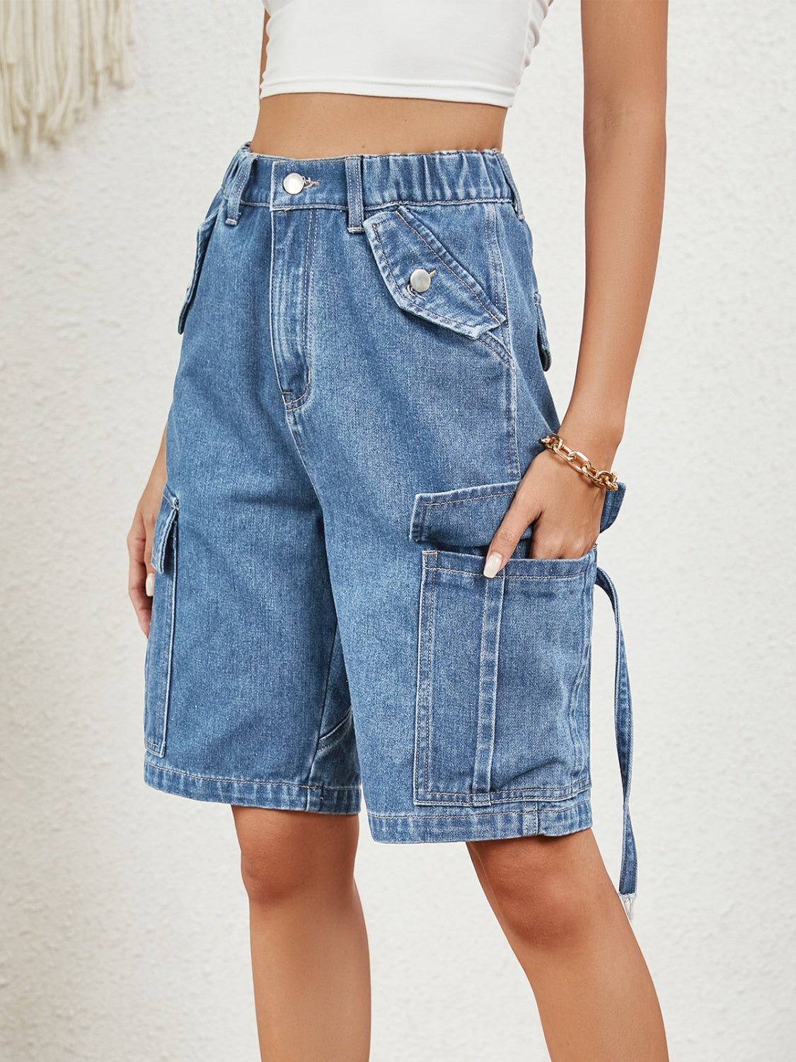 "Boxy High" Denim Shorts