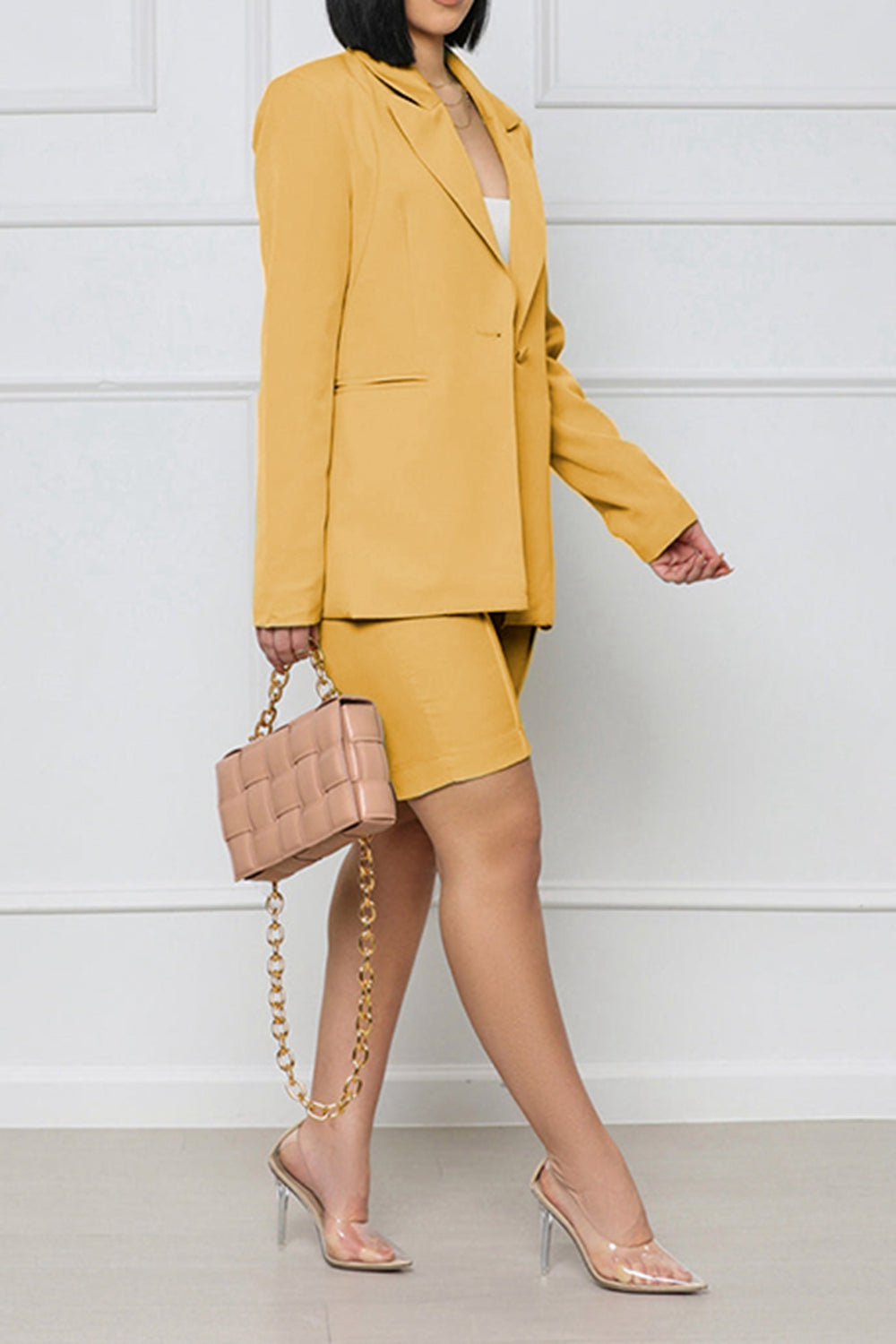 "Curious" Blazer and Shorts Set