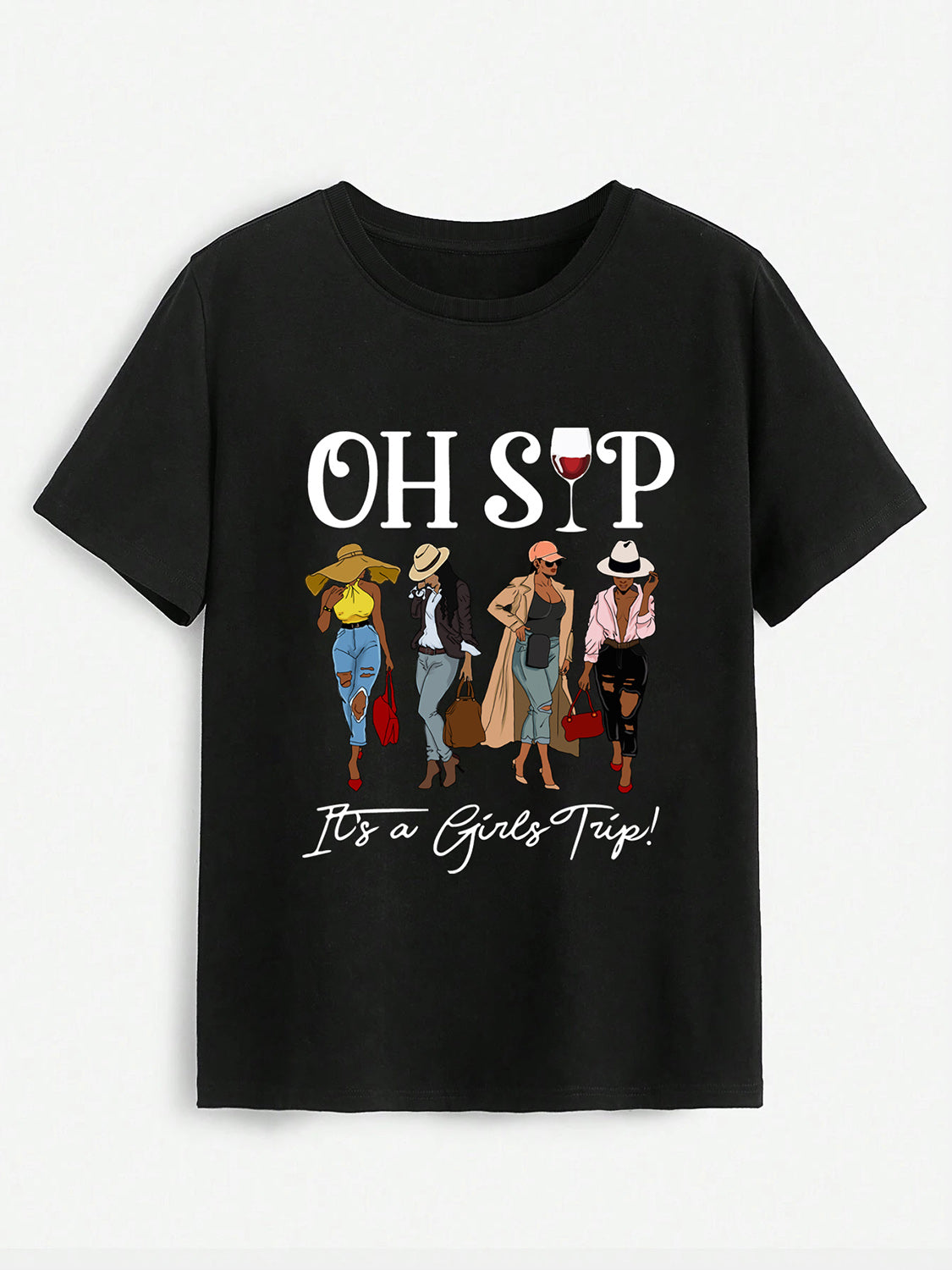 "Girls Trip" Graphic Short Sleeve T-Shirt