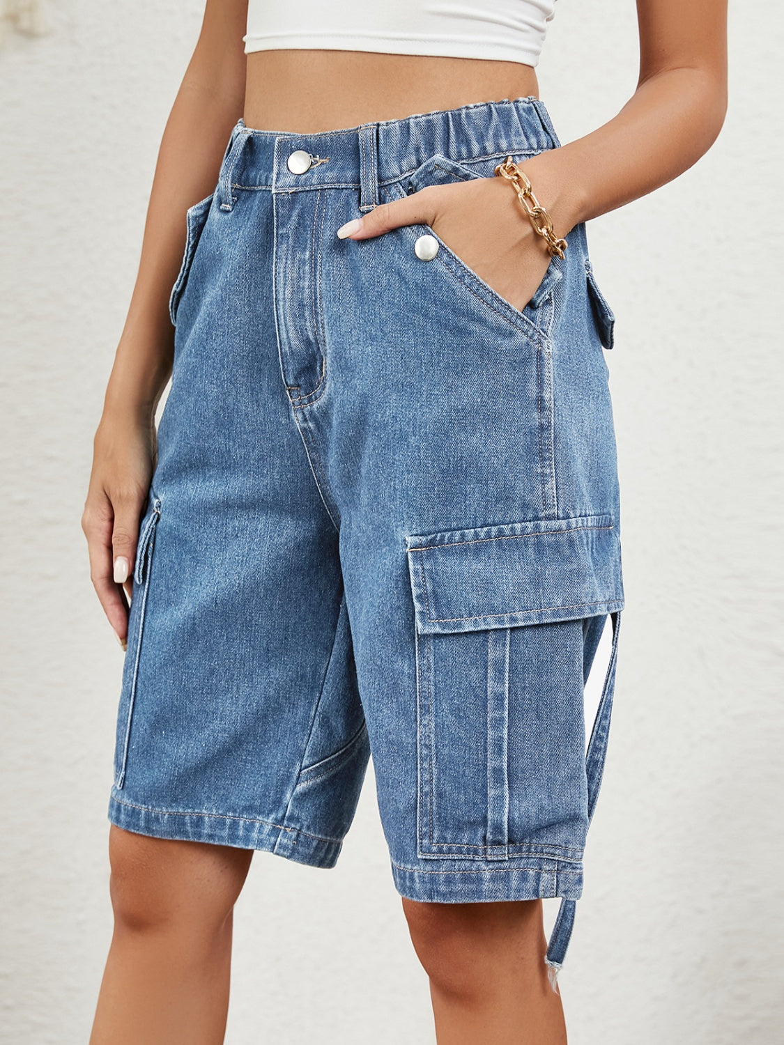 "Boxy High" Denim Shorts