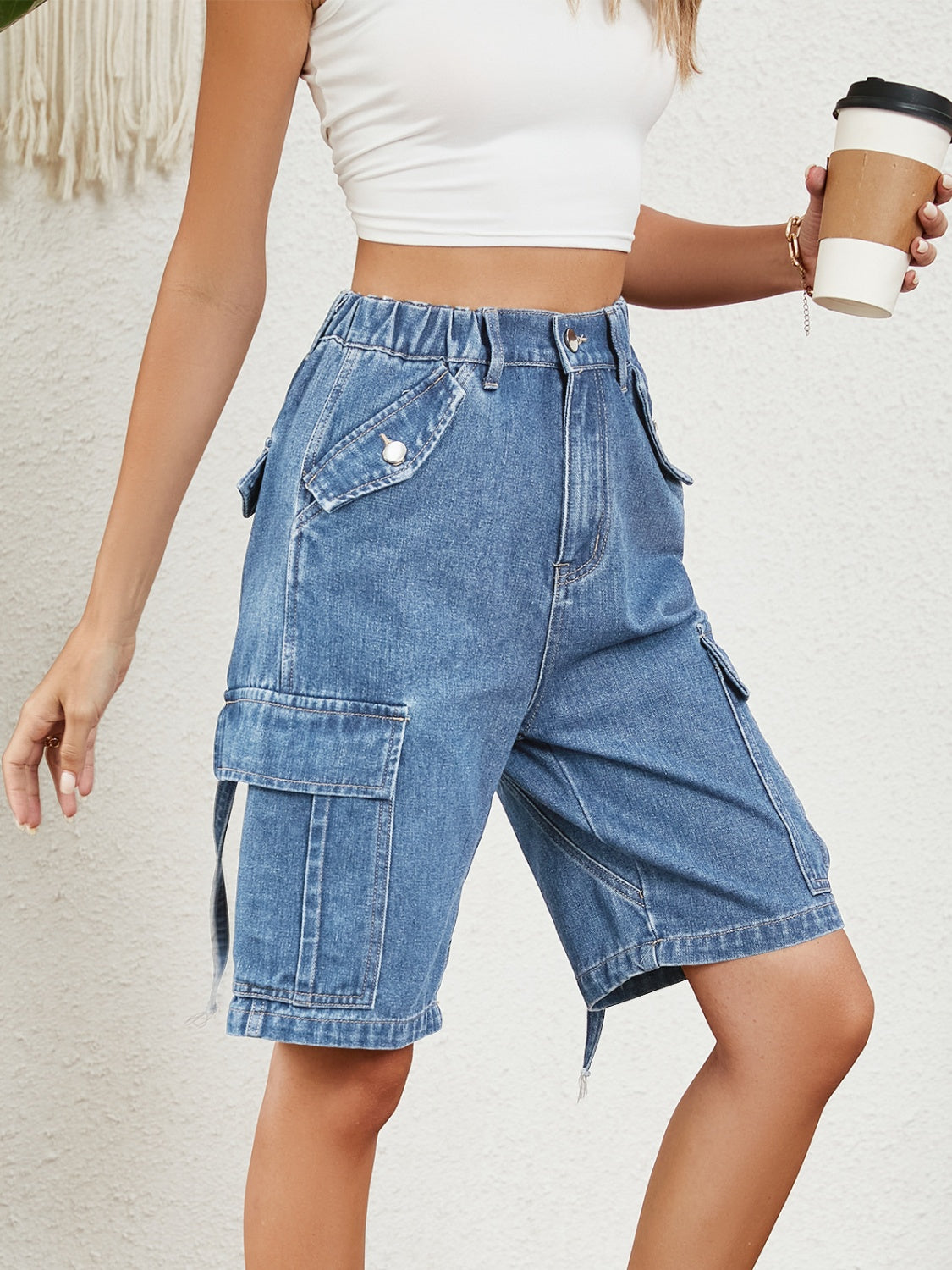 "Boxy High" Denim Shorts