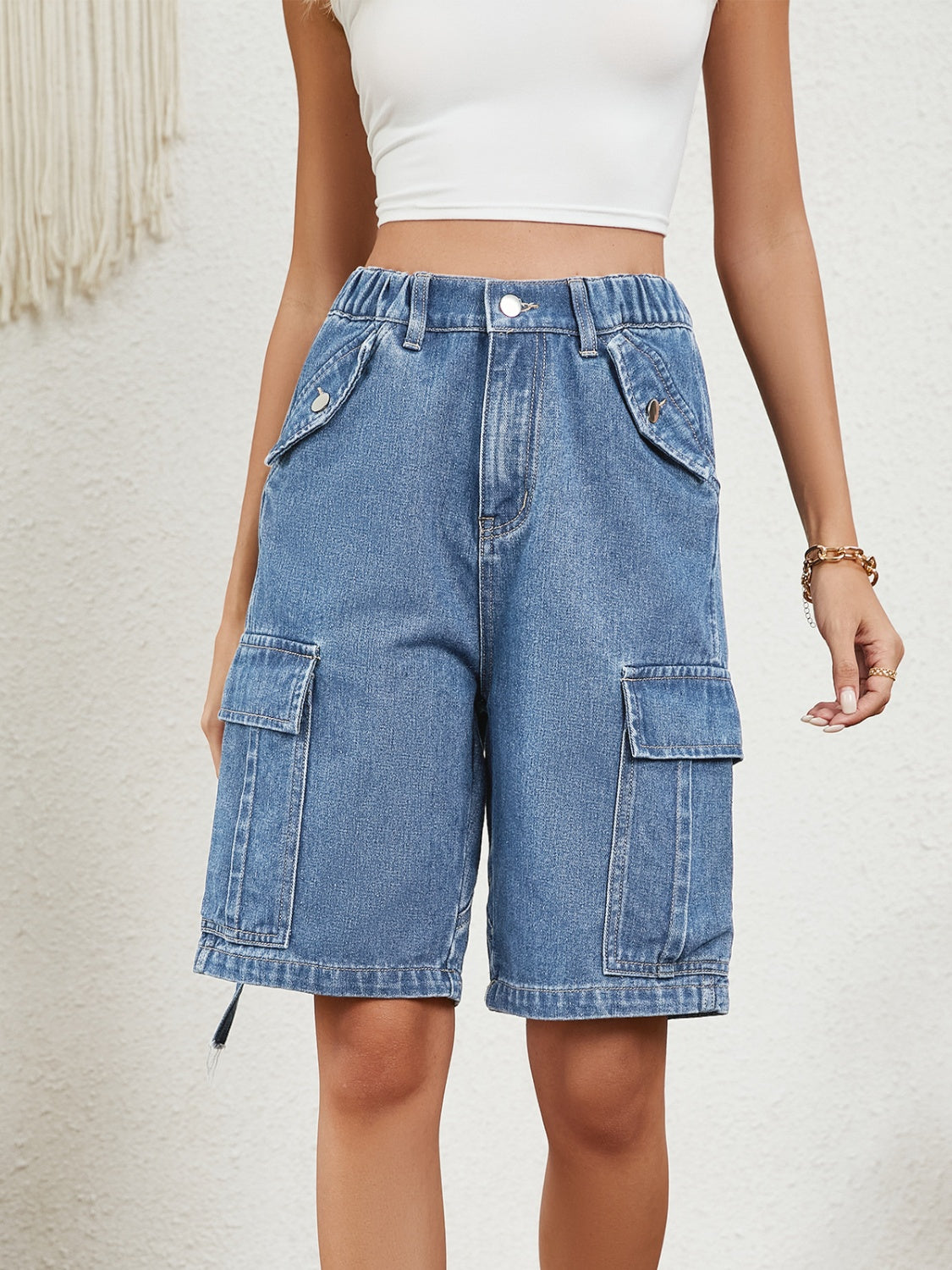 "Boxy High" Denim Shorts
