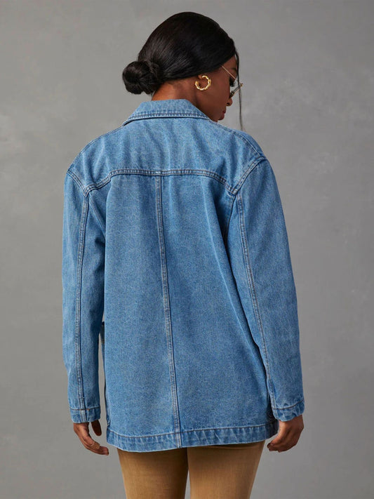 "Vintage Isle" Sleeve Denim Jacket