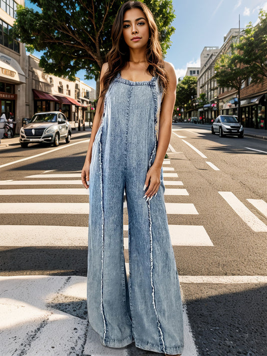 "Lined In" Denim Overalls