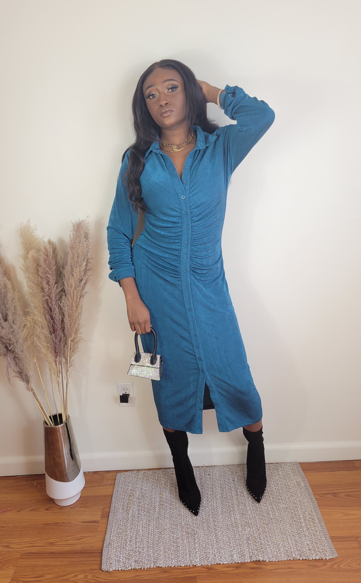 "Aladdin Green" Maxi Dress