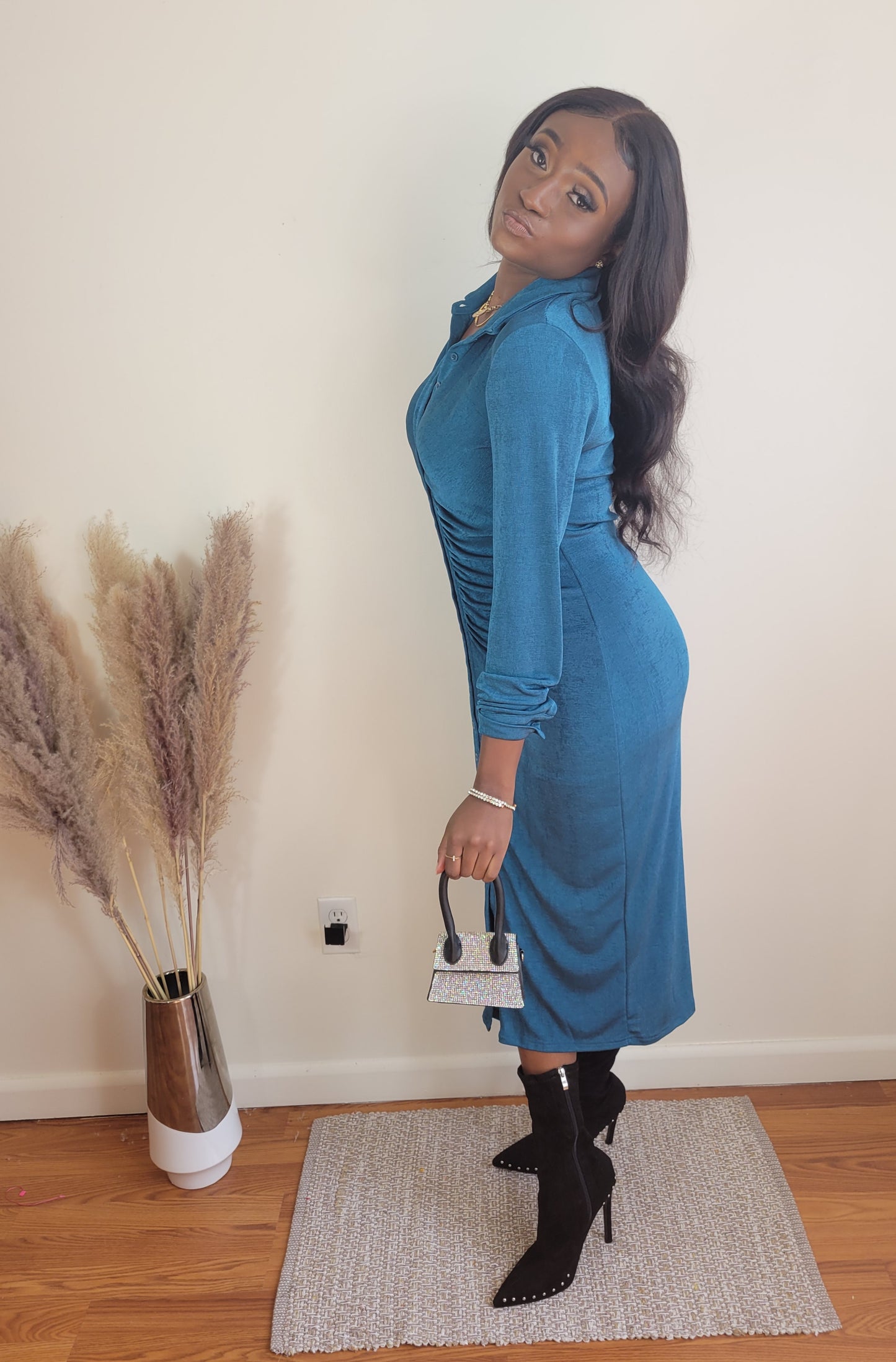 "Aladdin Green" Maxi Dress