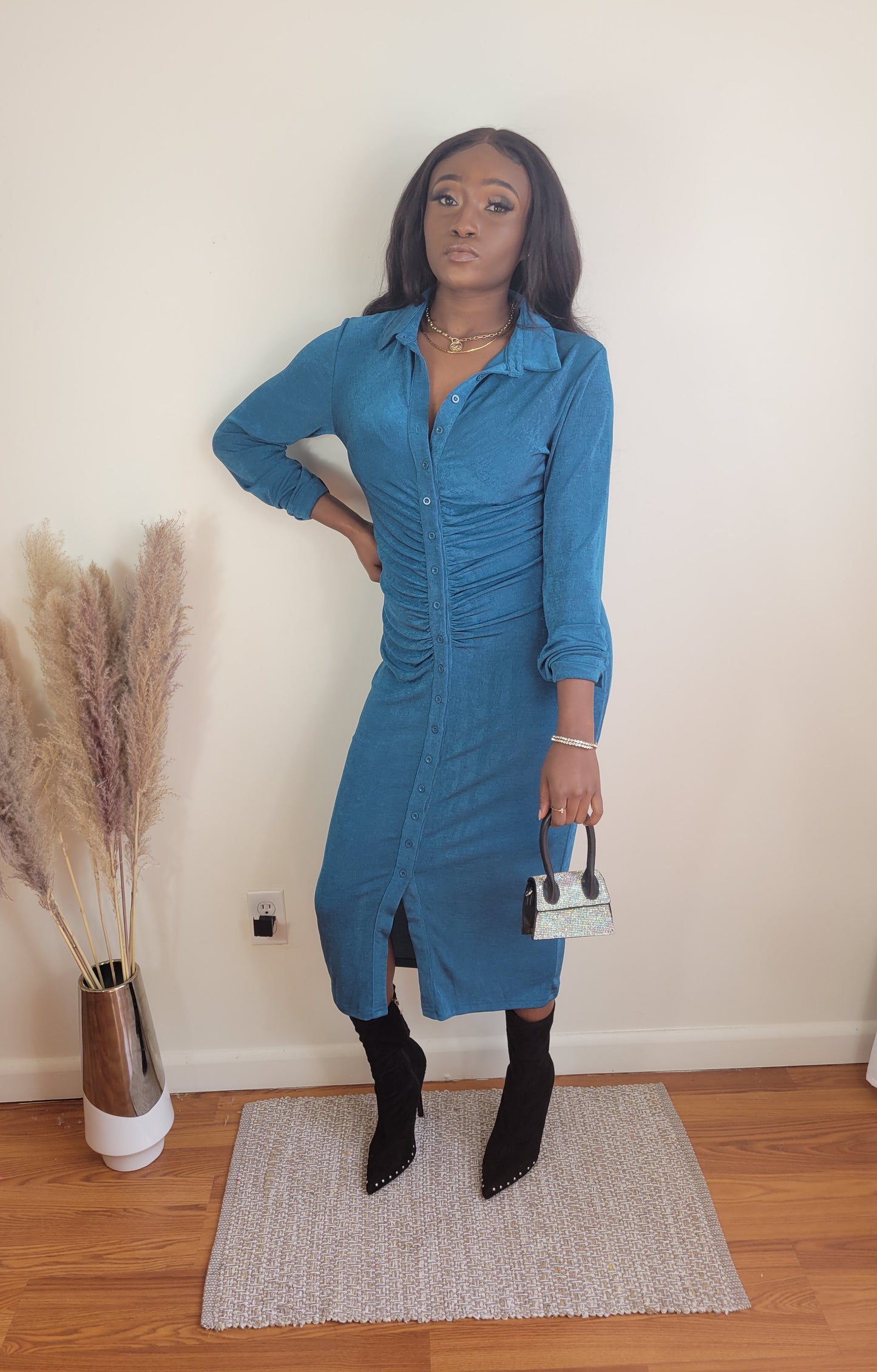"Aladdin Green" Maxi Dress