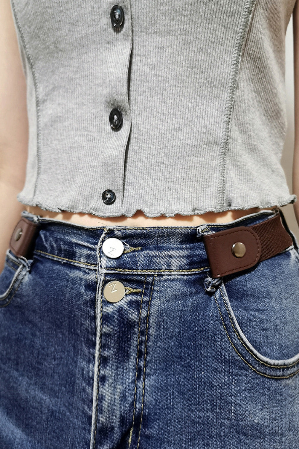 Elastic Snap Closure Belt