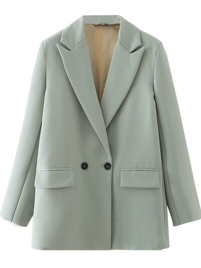 "Blend of Summer" Button Up Blazer with Pockets