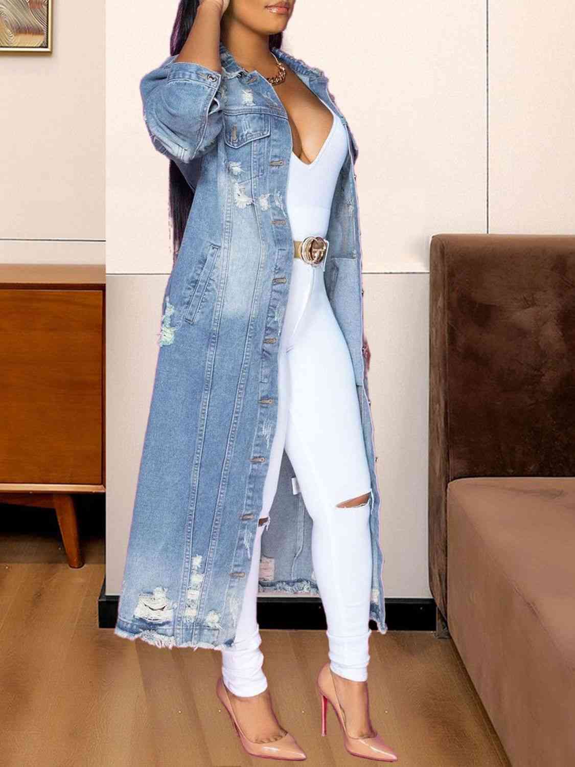 "It Girl"  Raw Hem Denim Jacket