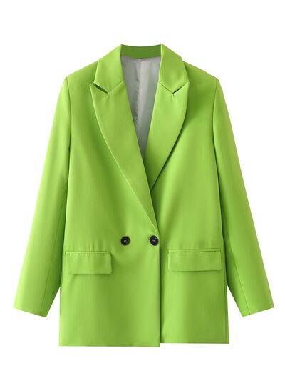 "Blend of Summer" Button Up Blazer with Pockets