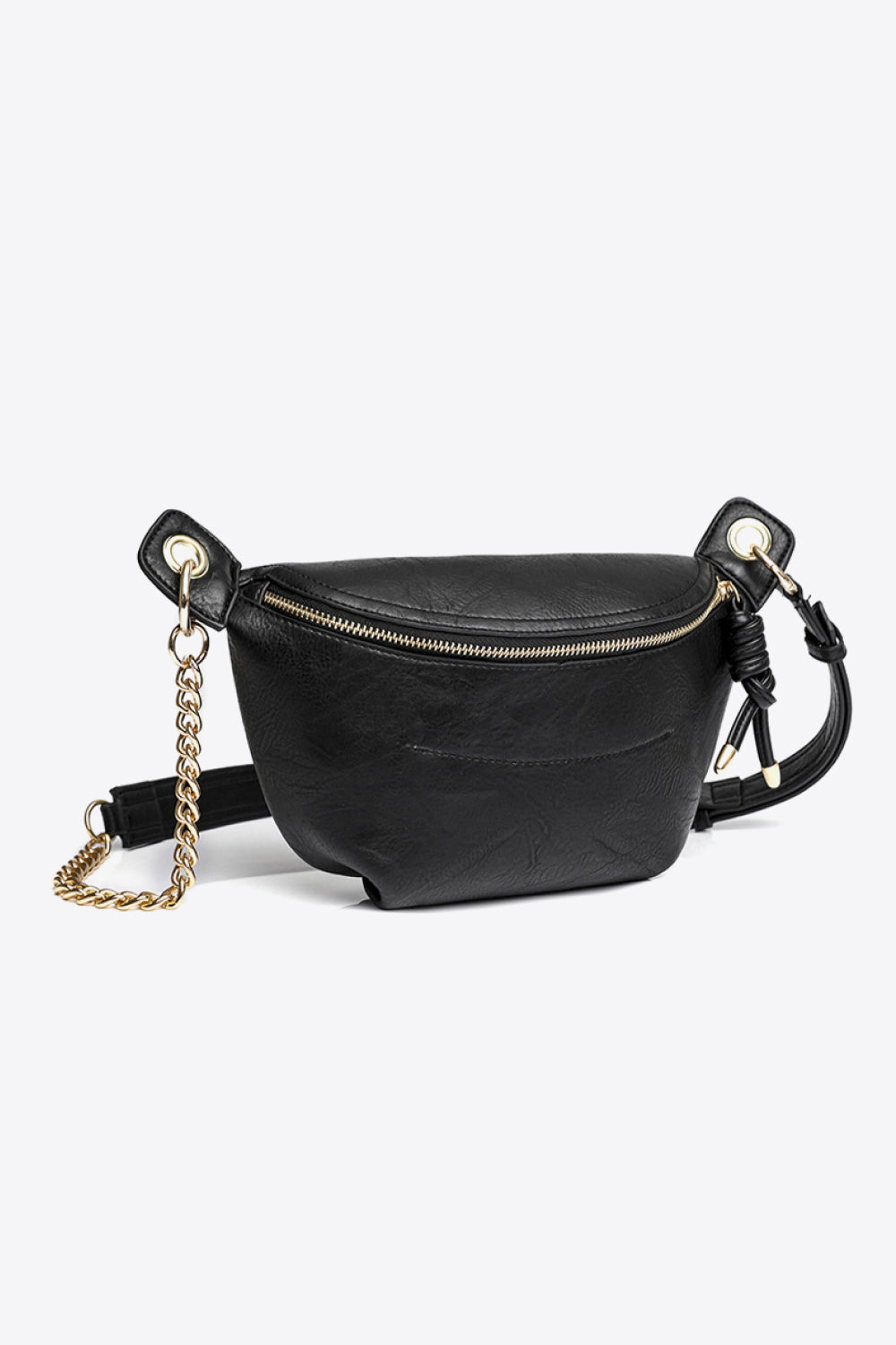 "Python Saddle"Chain Strap Crossbody Bag