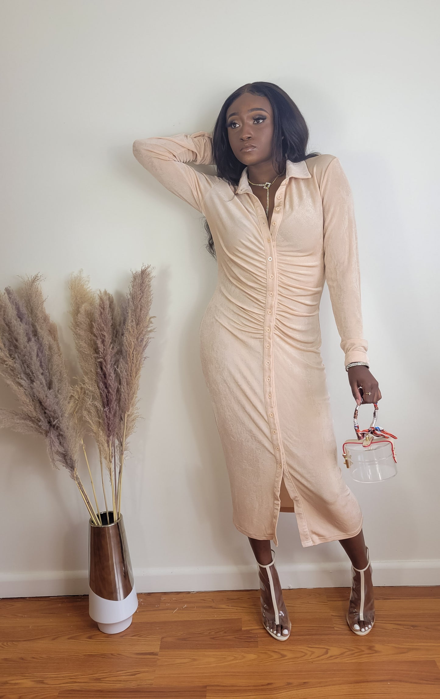 "Aladdin Nude" Maxi Dress