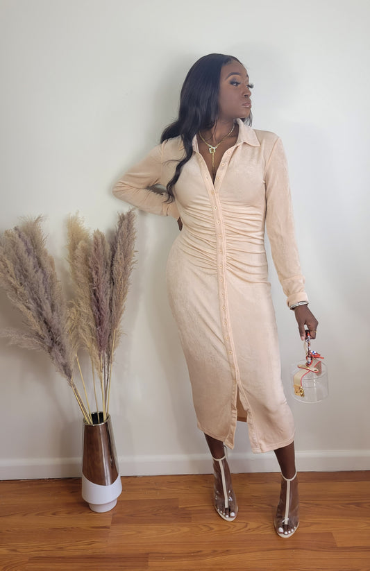 "Aladdin Nude" Maxi Dress
