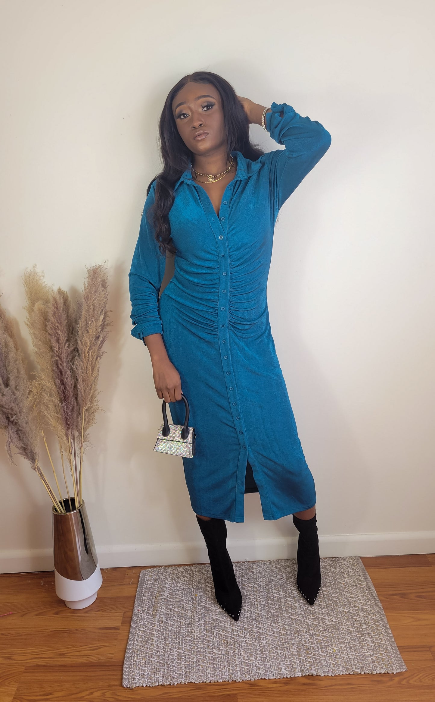 "Aladdin Green" Maxi Dress