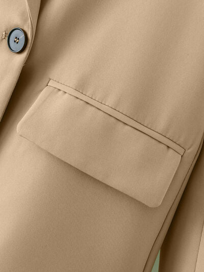 "Blend of Summer" Button Up Blazer with Pockets