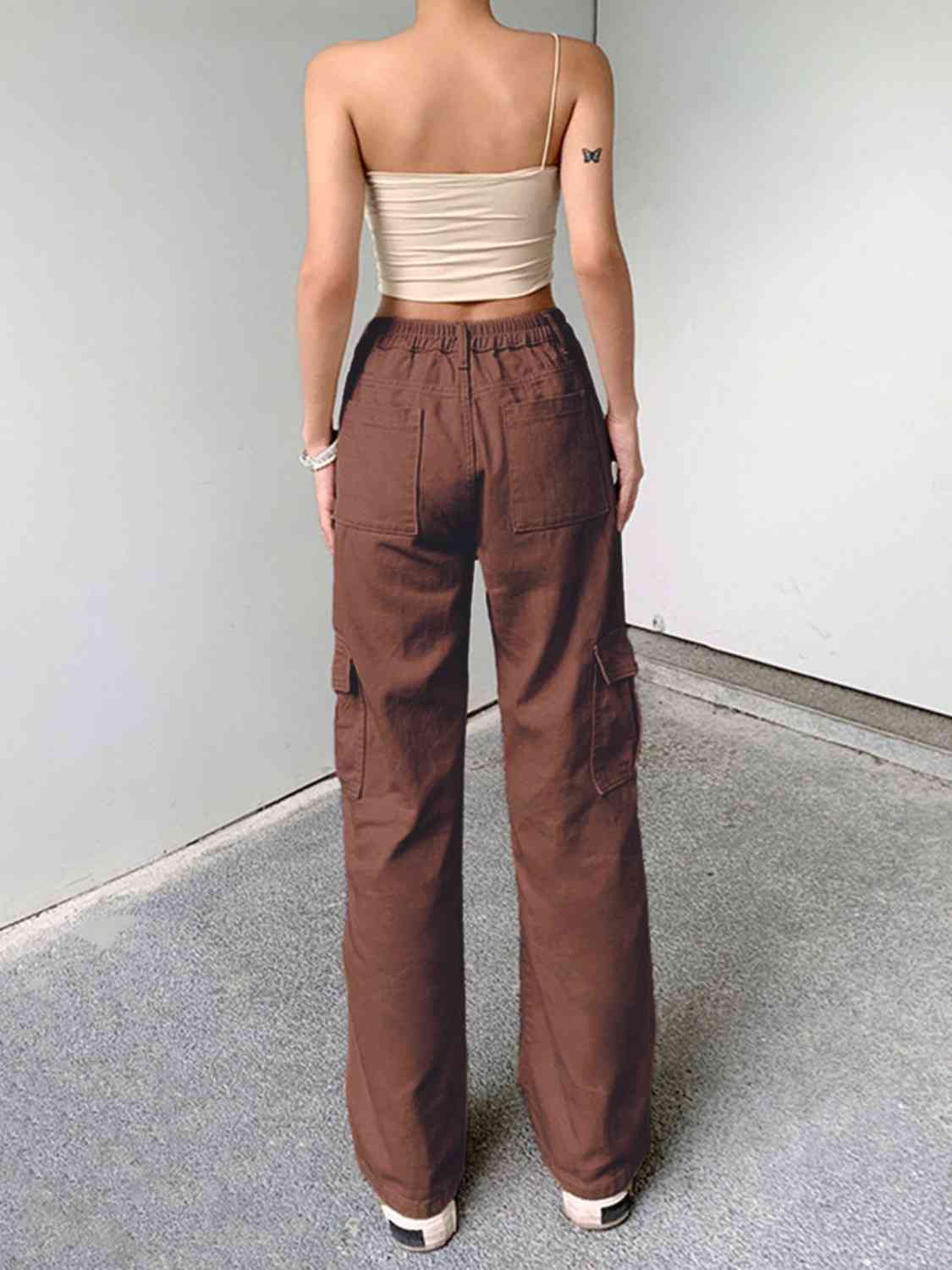 "Chevron Denim"Straight Jeans