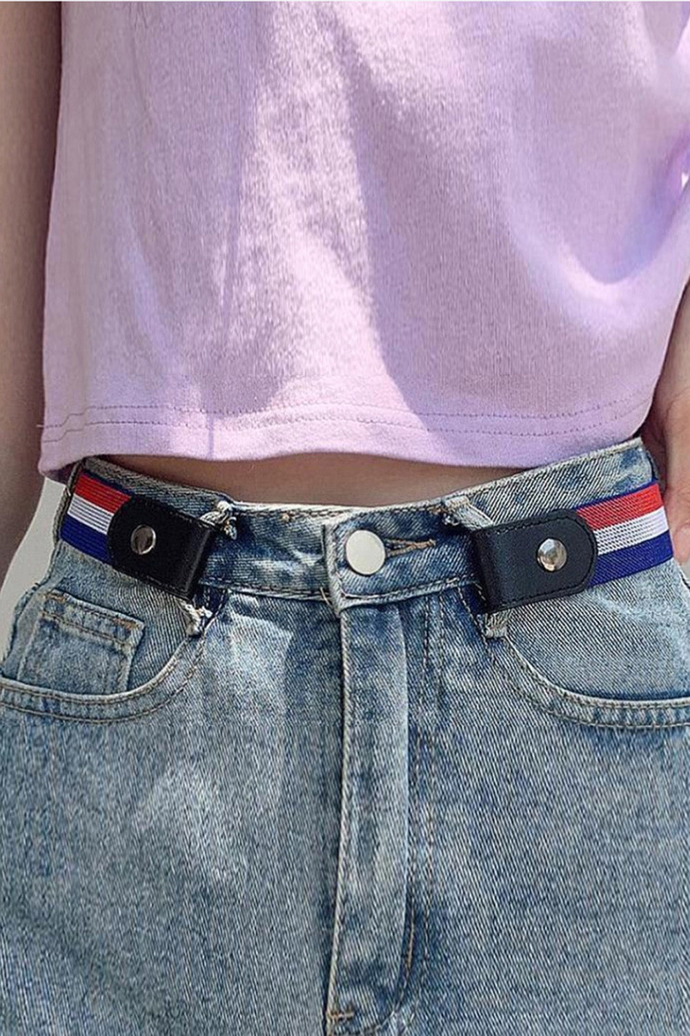 Elastic Snap Closure Belt
