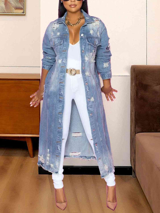 "It Girl"  Raw Hem Denim Jacket