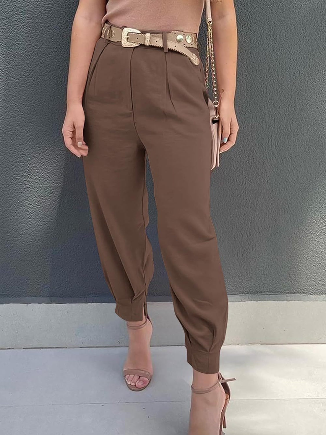"School Daze" High Waist Cropped Pants