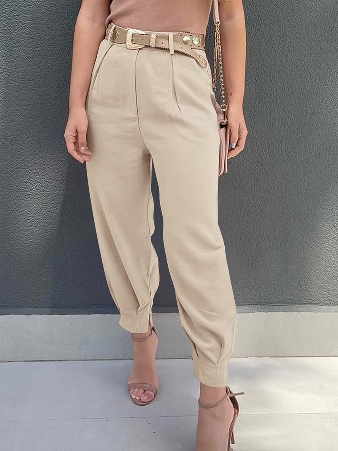 "School Daze" High Waist Cropped Pants